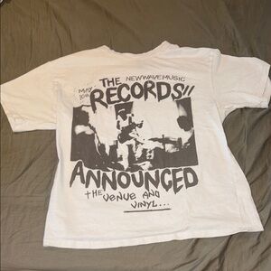 H&M White and Black Short Sleeve Tees with Graphic Prints